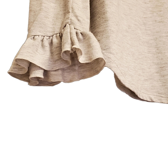 Small Ruffled Long Sleeve Top With Hood - Picture 2 of 3